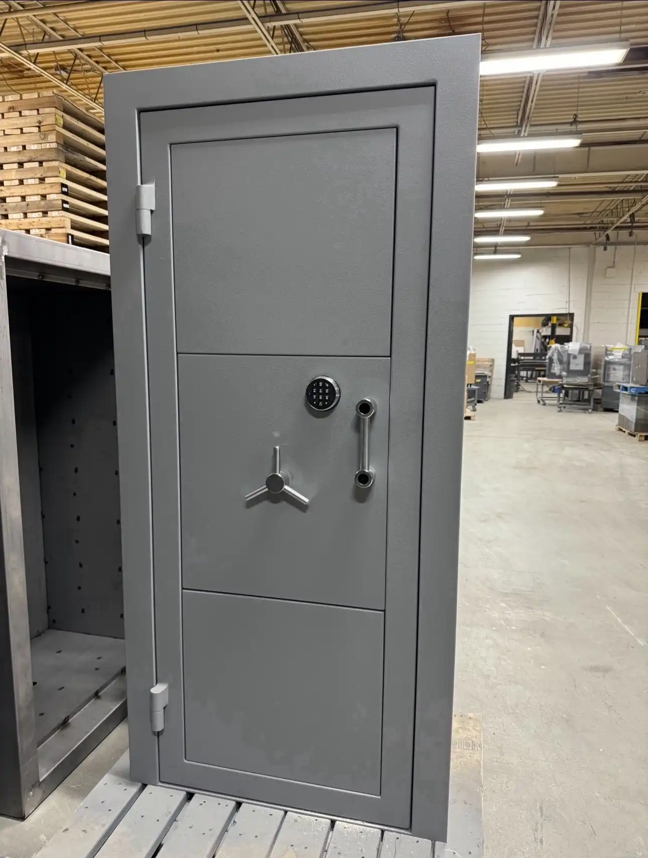 Electronic safe in hotel's wardrobe
