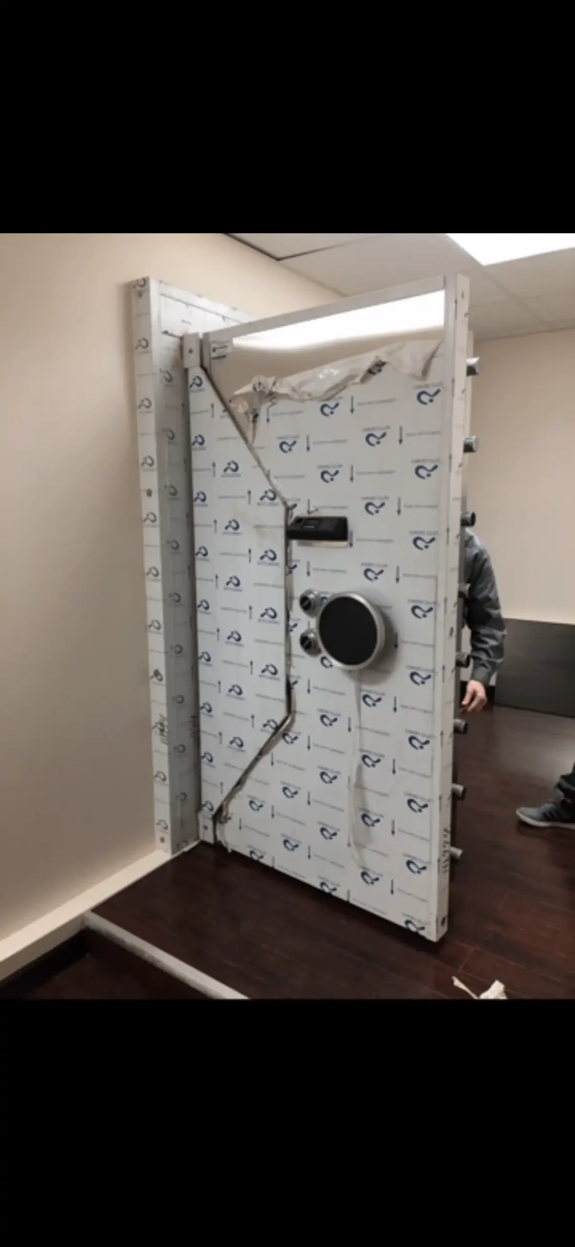 Electronic safe in hotel's wardrobe
